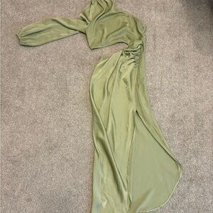 Hello Molly Olive Green Midi Dress